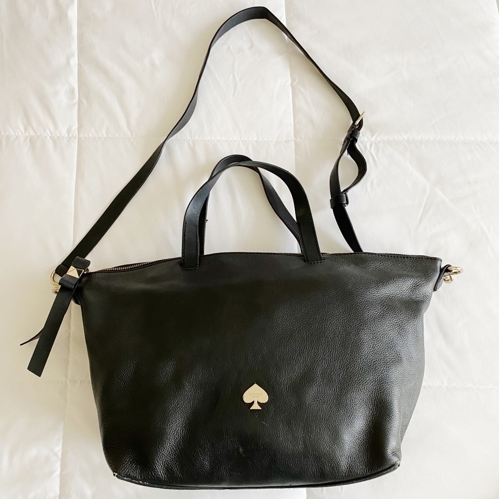 ♠️Kate Spade Bow Shaped Bottom Large Bag 100% Leather